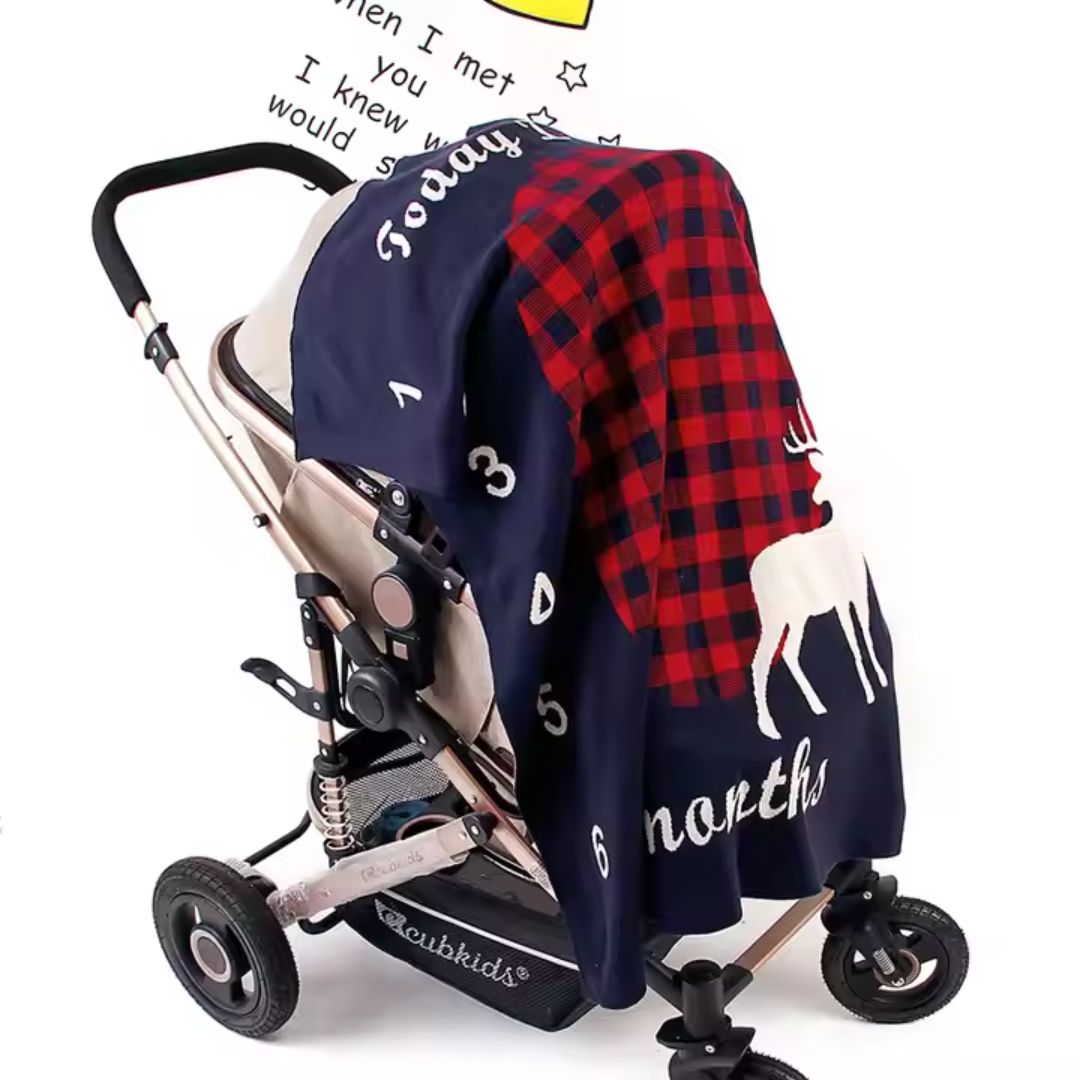 Frendorf | Baby Meilenstein Decke – Monatsmarker für Babyfotos