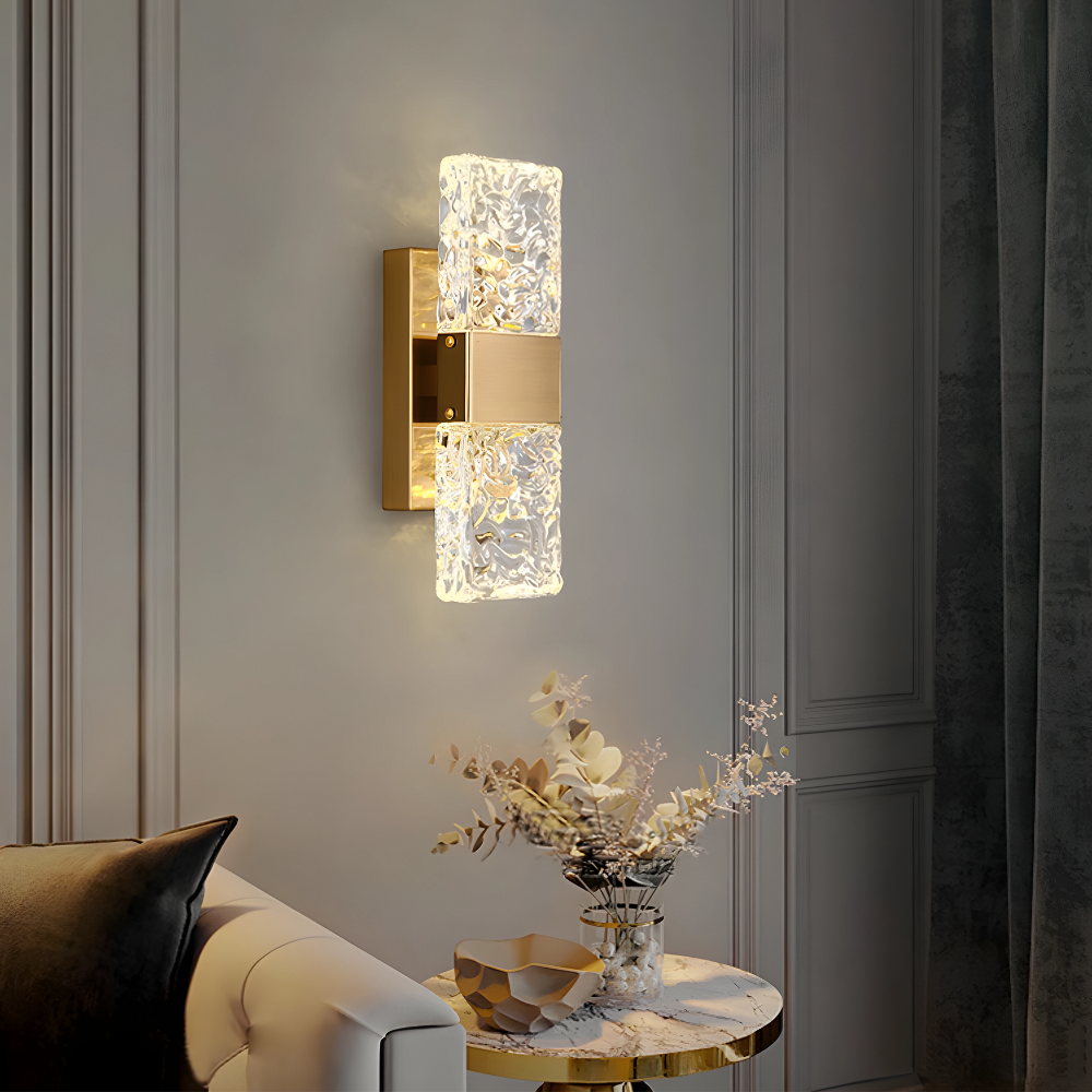 Frendorf | GlaciaLuxe LED Wandleuchte | Kristalldesign | Elegante Beleuchtung | Modern & Luxuriös