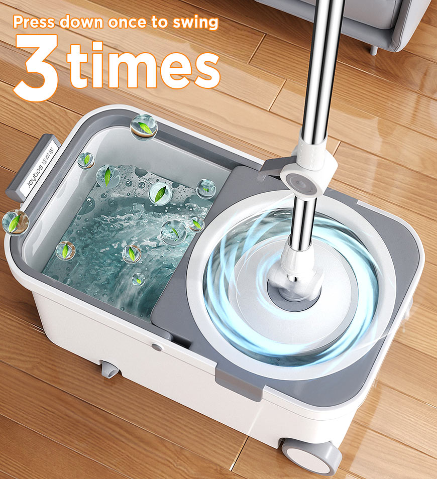 Frendorf | 360° Drehbarer Wischmopp- und Eimer-Set mit Auswringsystem F63