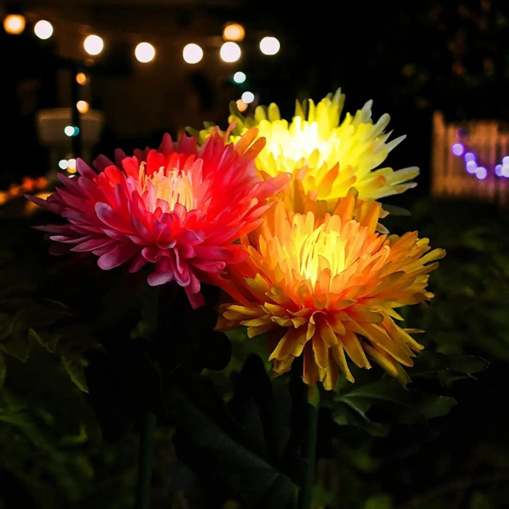 Frendorf | BloomGlow solarbetriebene Gartenlampen – Farbwechselnde LED-Außendekoration