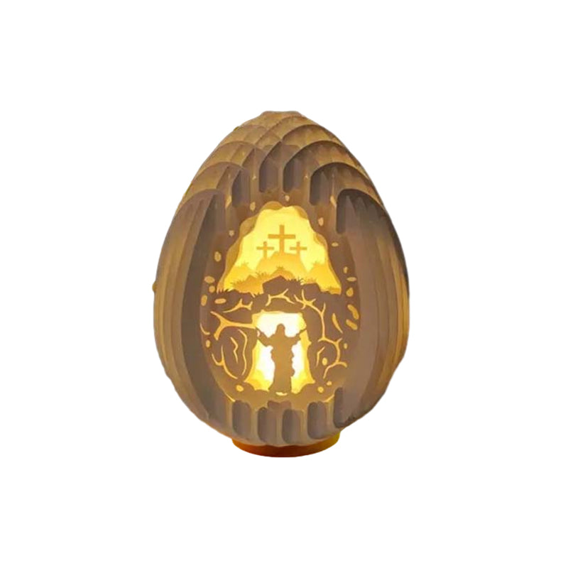 Frendorf | Oster 3D Papier Schreibtischlampe mit leuchtendem Sockel