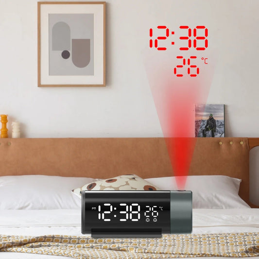 Frendorf | LED Digitalprojektor-Uhr mit Thermometer