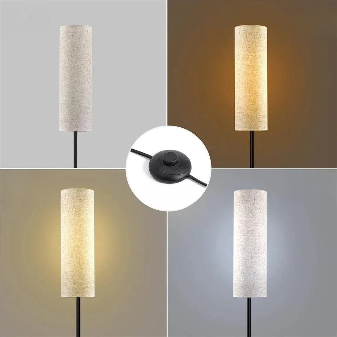 Frendorf | LumiCyl – Moderne Stehlampe mit zylindrischem Stoffschirm