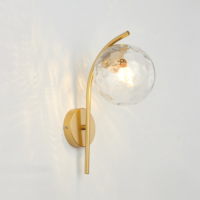 Frendorf | GlobeArc Nordic LED Wandleuchte | Glas-Kugel | 1-flammig | Modernes Design | Deko für Zuhause