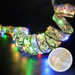 Frendorf | RibbonLustre LED Lichterkette | Weihnachtsbaum-Deko | Geschenkband-Design | Farbige & Warmweiße Beleuchtung