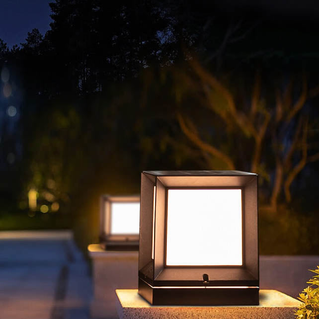 Frendorf | LumeEdge LED Solarleuchte | Quadratisches Design | Wasserdicht | Außenbeleuchtung für Rasen & Zaun | Verschiedene Größen