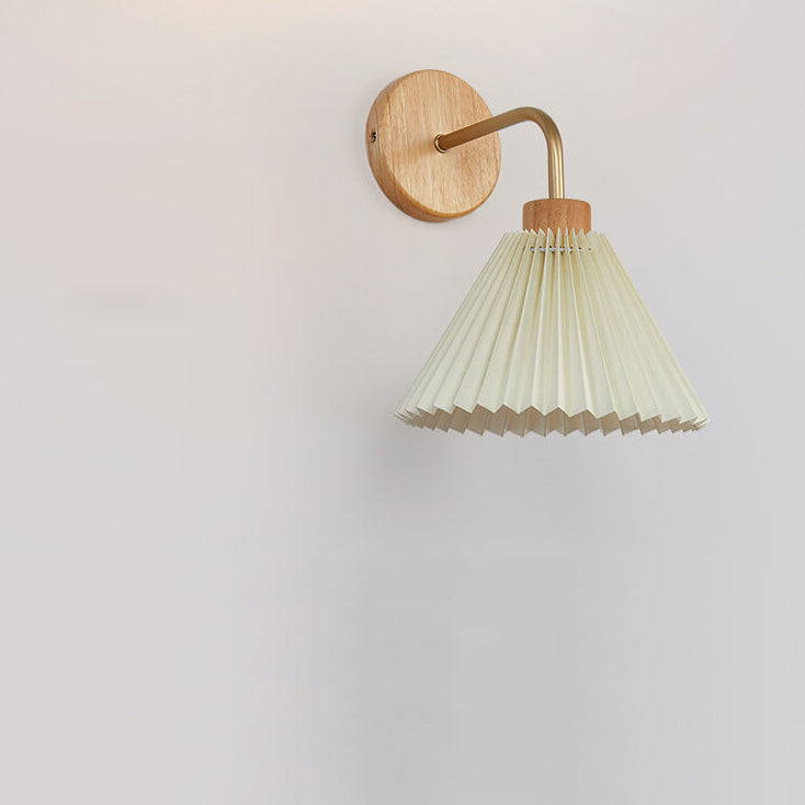 Frendorf | LumaShade Minimalistische Wandleuchte | Plissee-Schirm | Modernes Design | Dekorative Beleuchtung