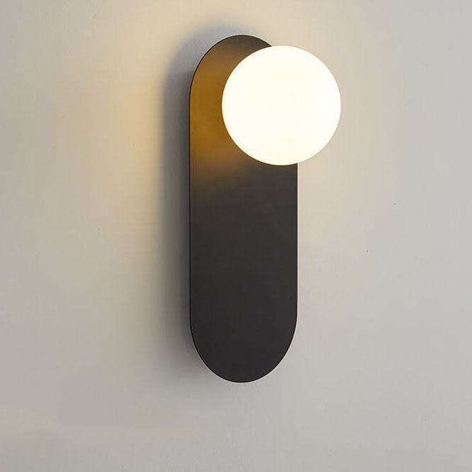Frendorf | AuraGlow Nordic Wandlampe mit Glasring | Minimalistisches Design | Einflammige LED-Wandleuchte für Wohnräume