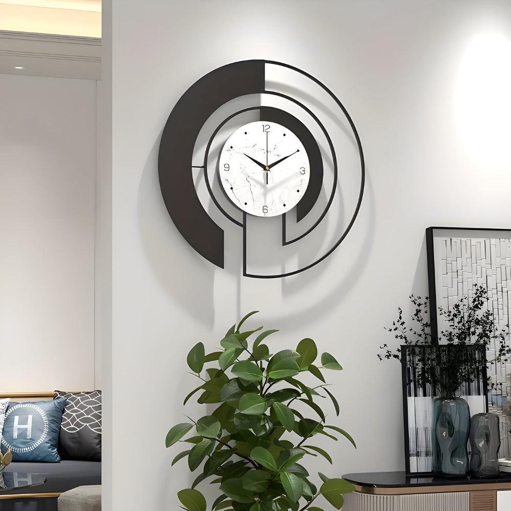 Frendorf | SerenityTick – Leises geometrisches Wanduhr mit ruhigem Lauf für friedliche Räume