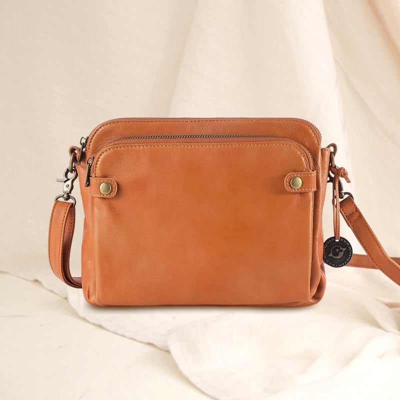Frendorf | Drei-Lagen-Leder-Crossbody-Schulter- & Clutch-Tasche