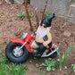Frendorf | Die Biker Gnom Statue Mini Garten Dekoration
