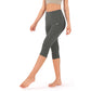 Frendorf | Damen Capri Baumwollhosen Leggings mit Taschen