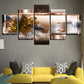 Crisp Orange Lilien 5 Teile - Leinwand Wandkunst Malerei