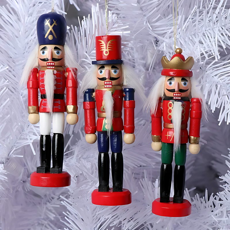 WoodNutCracker | Set aus Mini-Nussknacker-Soldaten aus Holz