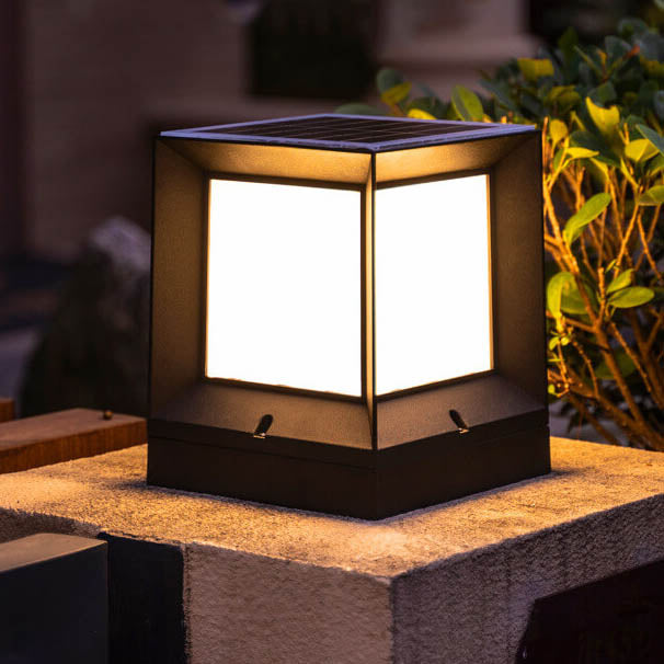Frendorf | LumeEdge LED Solarleuchte | Quadratisches Design | Wasserdicht | Außenbeleuchtung für Rasen & Zaun | Verschiedene Größen