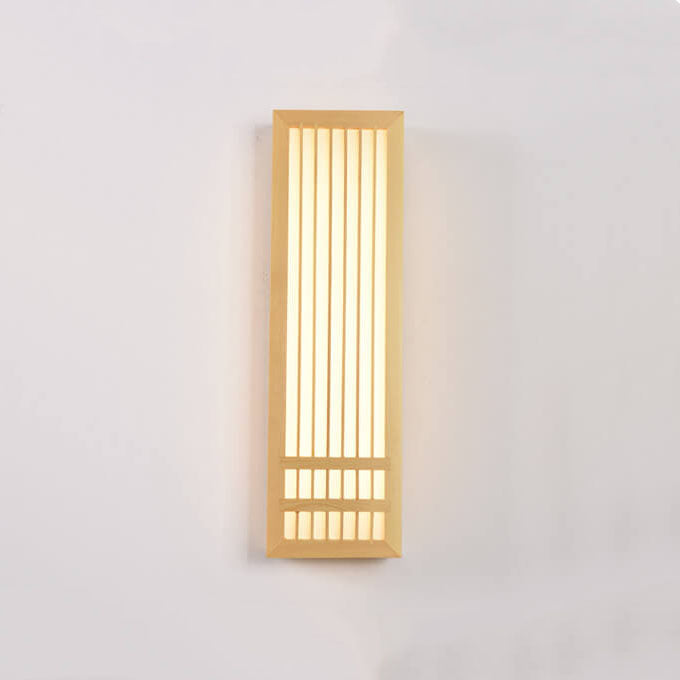 Frendorf | ZenWood Minimalist Japanische Wandlampe | Rechteckiges Design | LED 1-Licht | Warmes und Weißes Licht | Deko für Zuhause