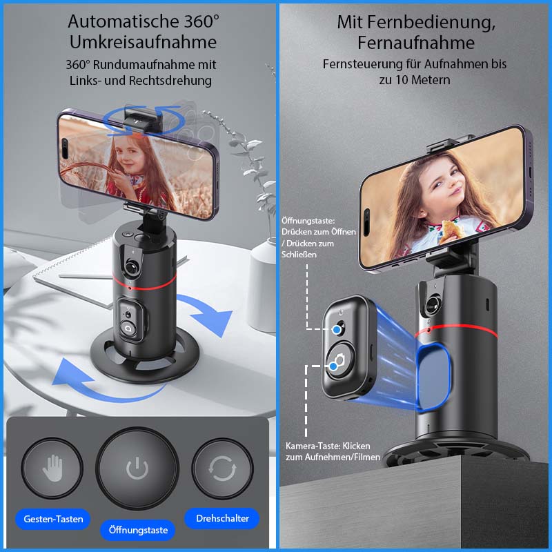 Frendorf | Auto-Gesichtserkennungs-Stativ mit Fernbedienung