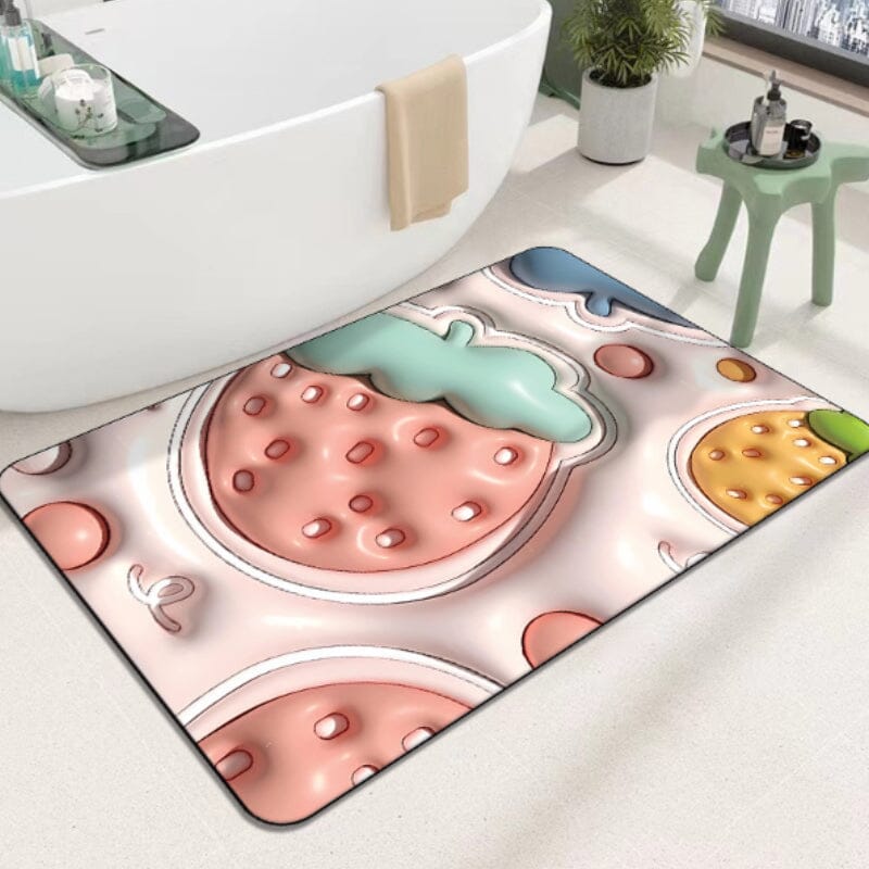 Frendorf | 3D Blume Weiche Absorbierende Fußmatte für das Badezimmer