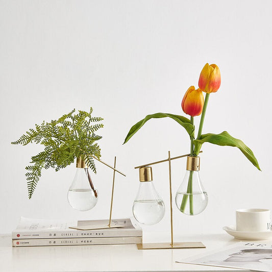 Frendorf | BloomBulb Pflanzenvermehrungs Vase | Zeitloses Design | Deko für Zuhause & Büro | Einzel & Doppel