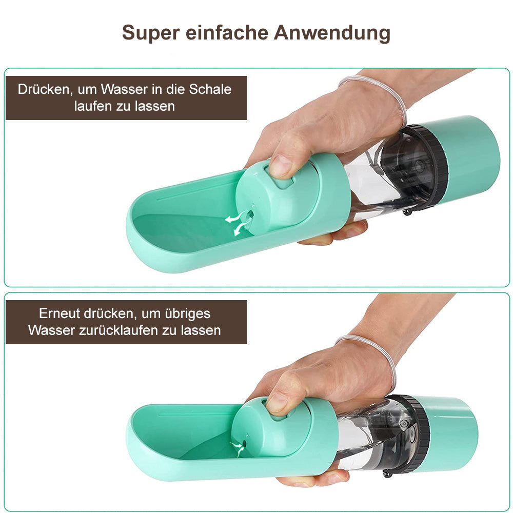 Frendorf | Pawbuddy - 2-in-1 Reisebecher für Hunde mit Futter- und Wasserschale, BPA-frei