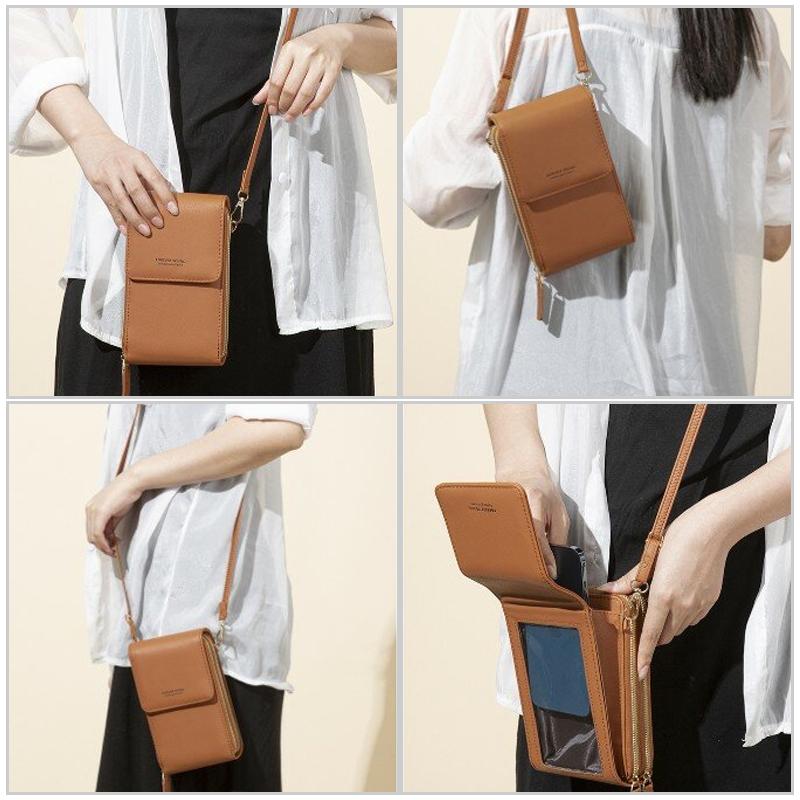 Frendorf | Touchscreen-Handyhülle mit Geldbeutelfunktion – Kompakte Umhängetasche für den täglichen Gebrauch