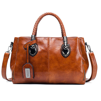 Frendorf | Neue Handtaschen aus Ölwachsleder Boston, große Tragetasche aus weichem Leder