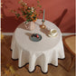 Minimalistische Leinen Quasten Tischdecke Natur Stil