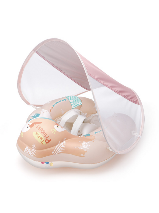Frendorf | Baby Schwimmring mit Sonnendach – Aufblasbare Schwimmhilfe