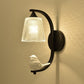 Frendorf | Avioria Wandlampe mit Glasschirm & Deko-Vogel | Modernes Design | Stimmungsvolles Licht für Zuhause