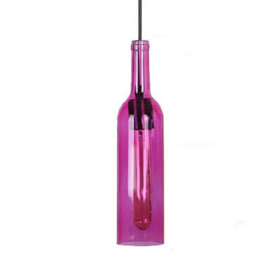 Frendorf | VinoLux Antik Glas Pendelleuchte | Weinflaschen Design | Vintage Beleuchtung für Esszimmer & Küche
