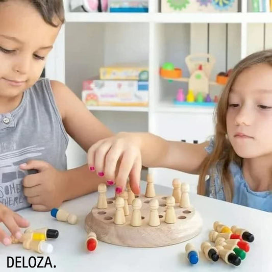 Frendorf | BrainMatch – Holz-Memory-Match-Stick-Schach