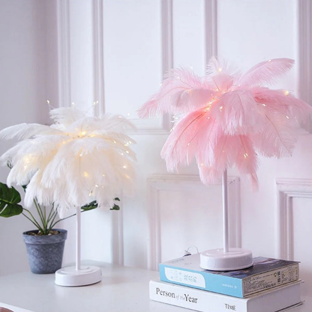 Kreative Baum feder tischlampe