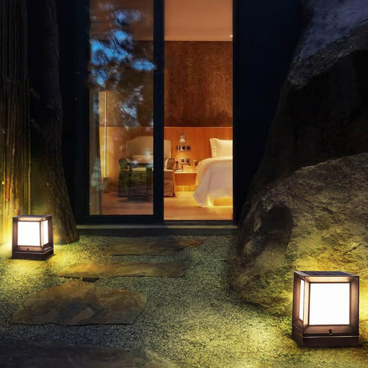 Frendorf | LumeEdge LED Solarleuchte | Quadratisches Design | Wasserdicht | Außenbeleuchtung für Rasen & Zaun | Verschiedene Größen
