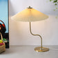 Frendorf | LumiCharm Retro Tischlampe Schirm Design | Faltenschirm | Dekorative Lampe | Stimmungslicht für Zuhause