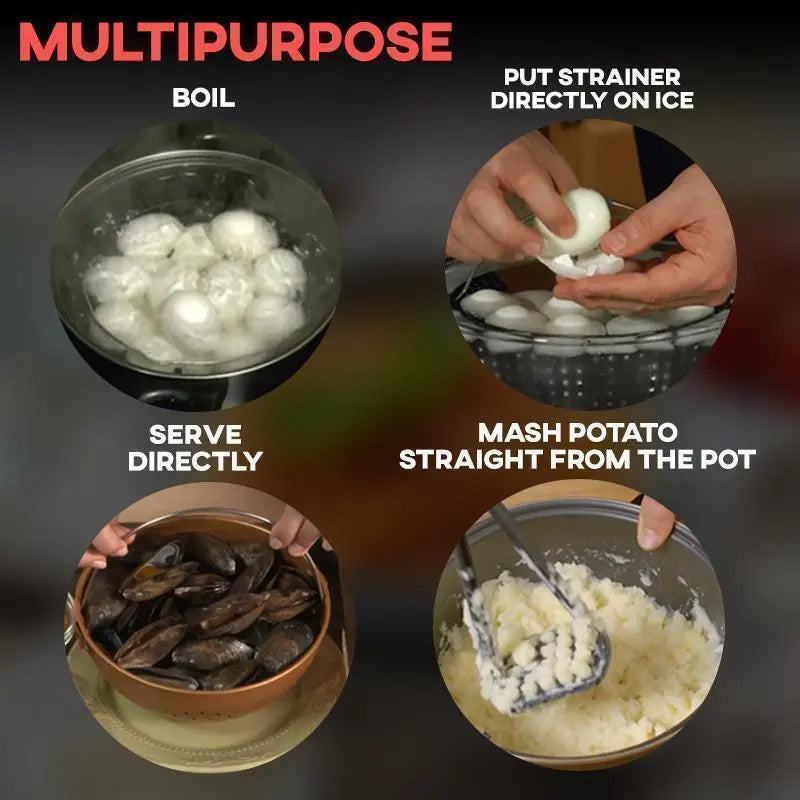 Frendorf |  Koch- und Dampftopf mit integriertem Sieb