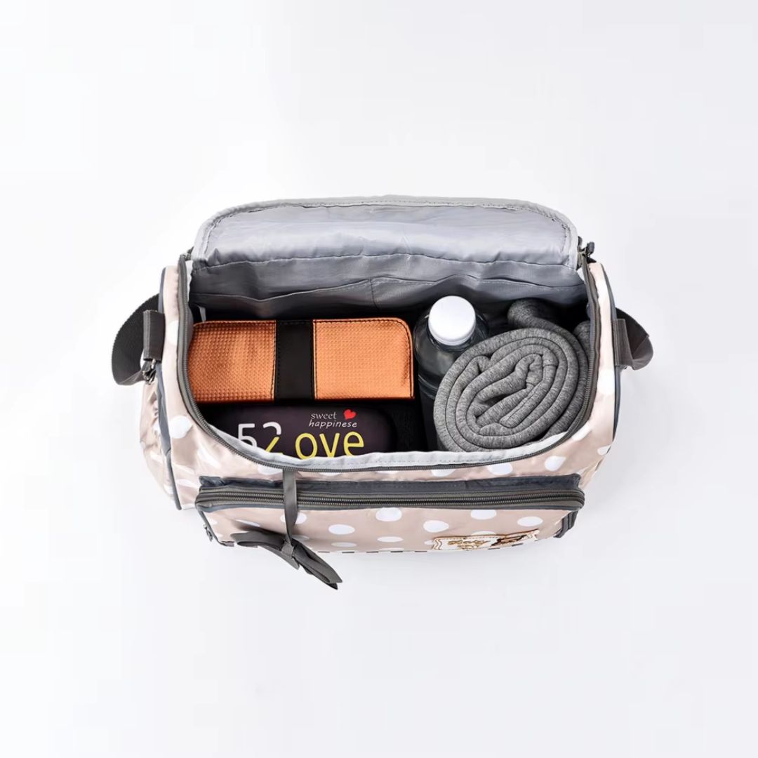 Frendorf | Baby Wickeltasche Blau mit Wickelunterlage und Flaschenhalter