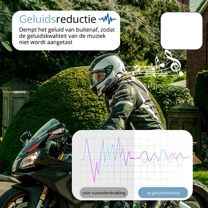 Frendorf | Drahtloser Motorhelm-Headset | Sicher Kommunizieren und Fahren | Immer Verbunden