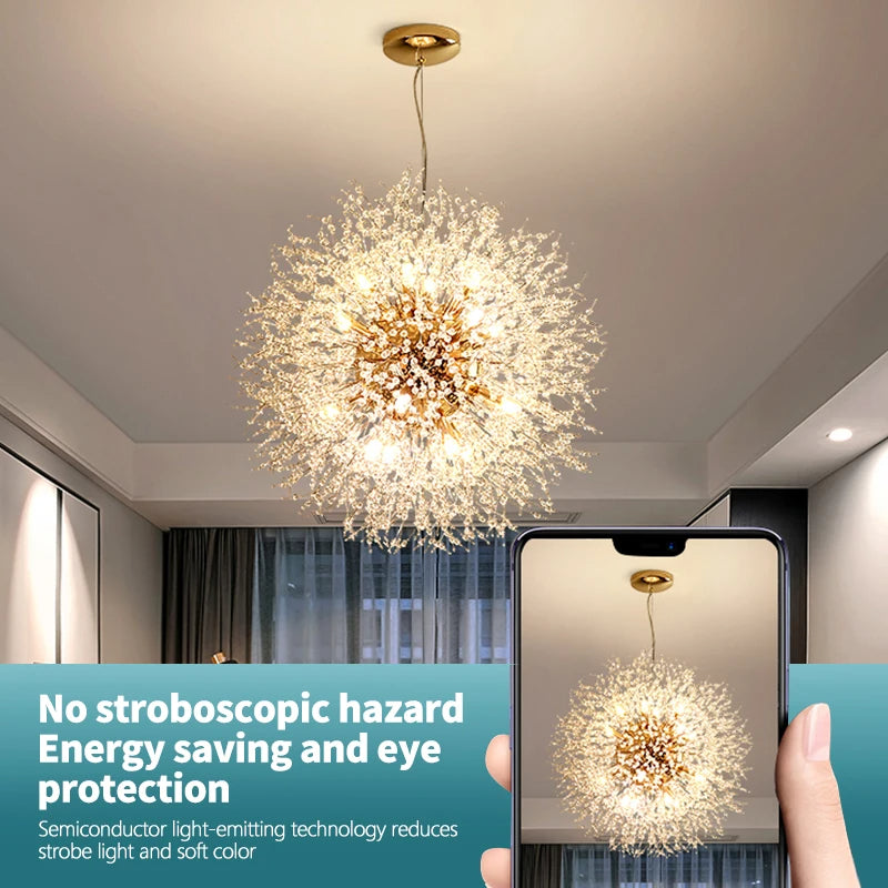 Frendorf | CrystalElegance Luxus-Kronleuchter aus Kristallglas | Premium Deckenleuchte | Glamour für Wohnzimmer, Esszimmer und mehr