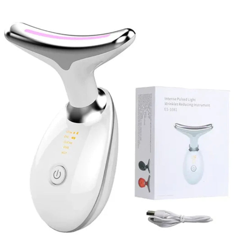 Frendorf | GlowLift – Anti-Falten Gesichtsstraffungs-Massagegerät mit LED-Lichttherapie für Gesicht und Hals
