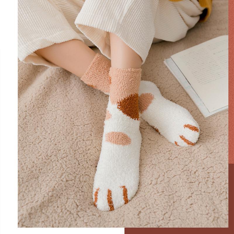 Frendorf | Dicke warme süße Katzenkrallen-Bodensocken
