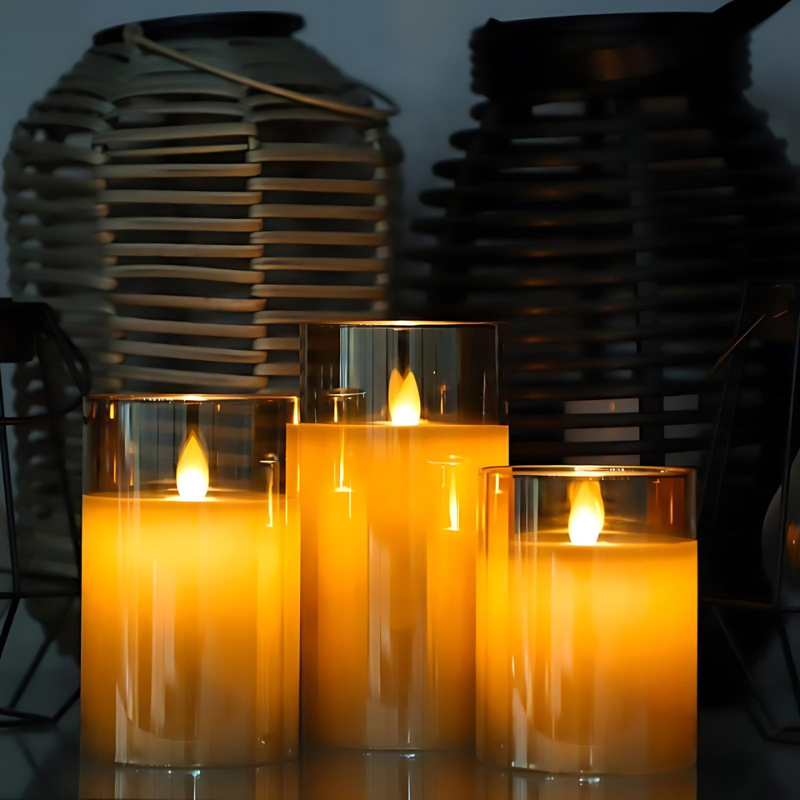 Frendorf | Elektrische Kerzen | 3 einstellbare LED-Lichter