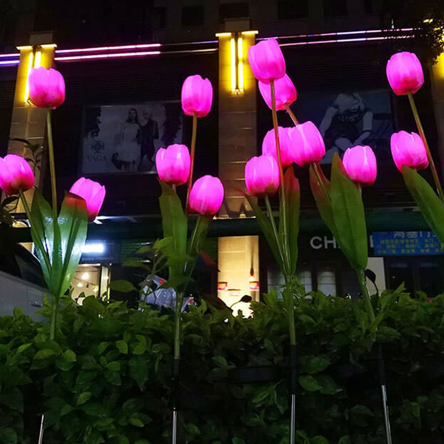 Solar Tulpe Rasenlicht Außen Garten LED Tulpe Blumenlicht Bodenstecker Landschaftslicht