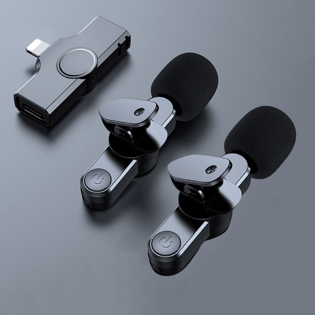 Frendorf | Kabelloses Mini-Mikrofon für Smartphone – Lavalier-Mikrofon mit Rauschunterdrückung & 10h Akku