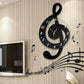 Frendorf | MelodyTime Künstlerische Wanduhr – Musikalisches G-Schlüssel-Design für modernes Interieur