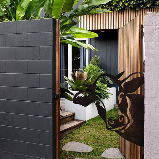 Frendorf | Outdoor Garten Bauernhof Spionierende Ziege Metallkunst Innenraumdekoration