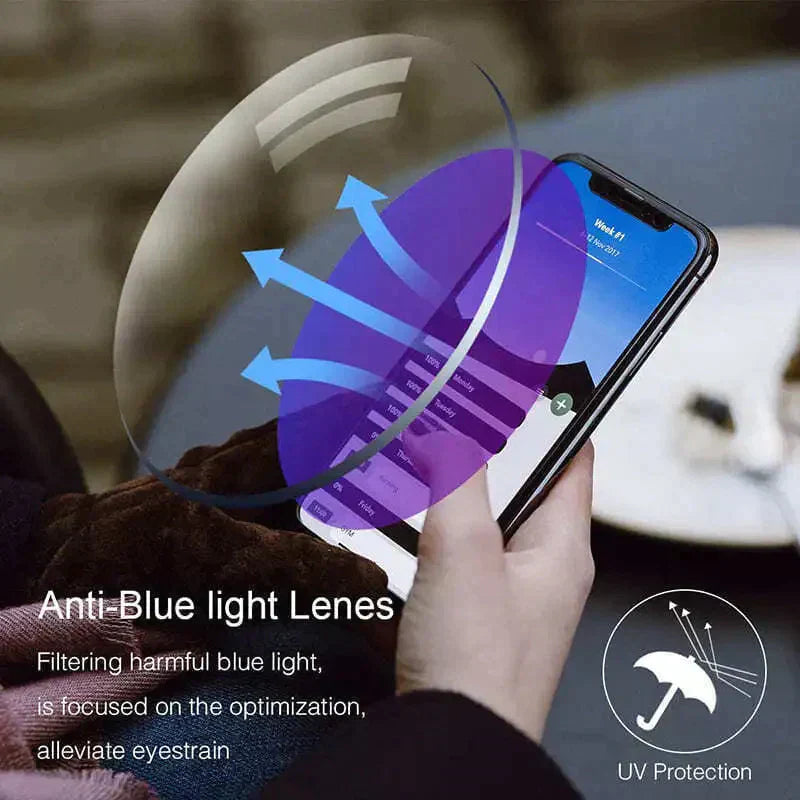 Frendorf | Saphir Hohe Härte Anti-Blau Licht Weit und Nah Lesebrille Sonnenbrille