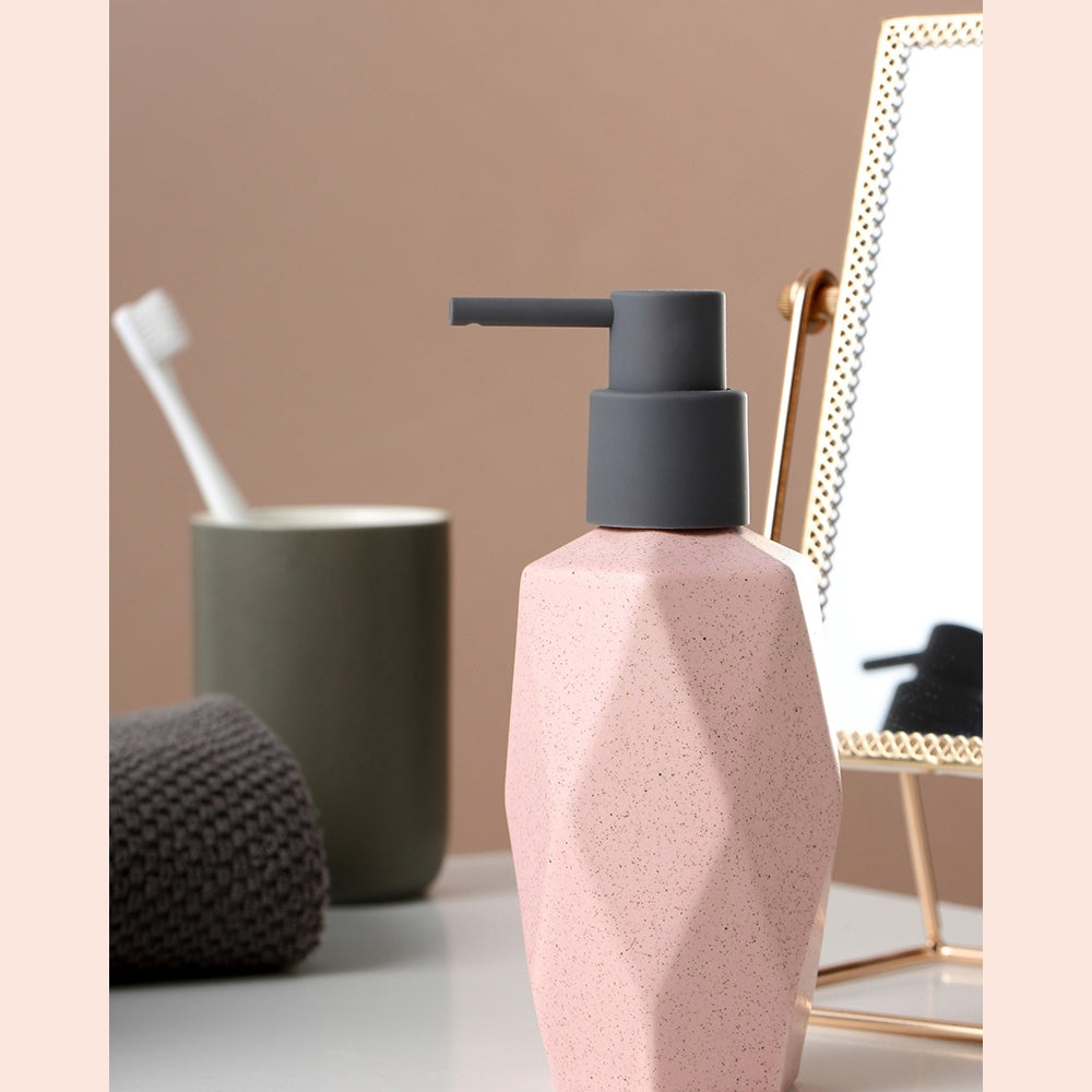 Keramischer Seifenspender, Flüssigkeitsbadflasche, simples Design, nachfüllbare wiederverwendbare Lotionpumpe für Badezimmer Küche