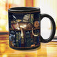 Frendorf | Bücherregal Keramikkaffeebecher - Geschenk für Katzenbuchliebhaber