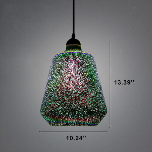 Frendorf | CelestaFlare Kreative 3D-Feuerwerk-Pendelleuchte | Glasdesign | Modernes Stimmungslicht | Dekorative Hängelampe für Zuhause