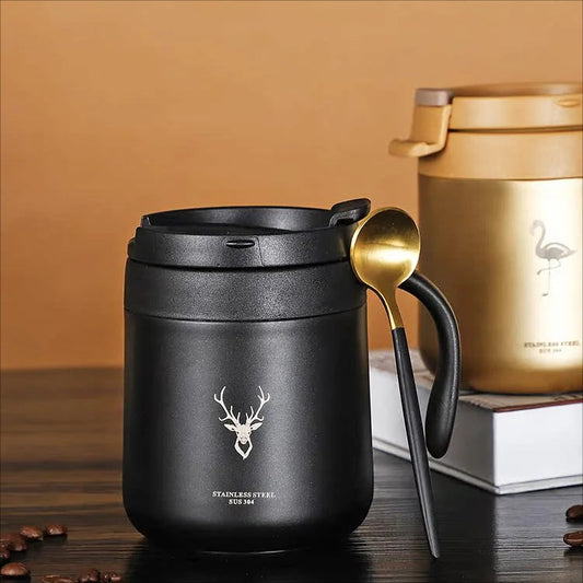Frendorf | 350ml Nachhaltiger Kaffeebegleiter Wiederverwendbare Kaffeetassen Schwarz